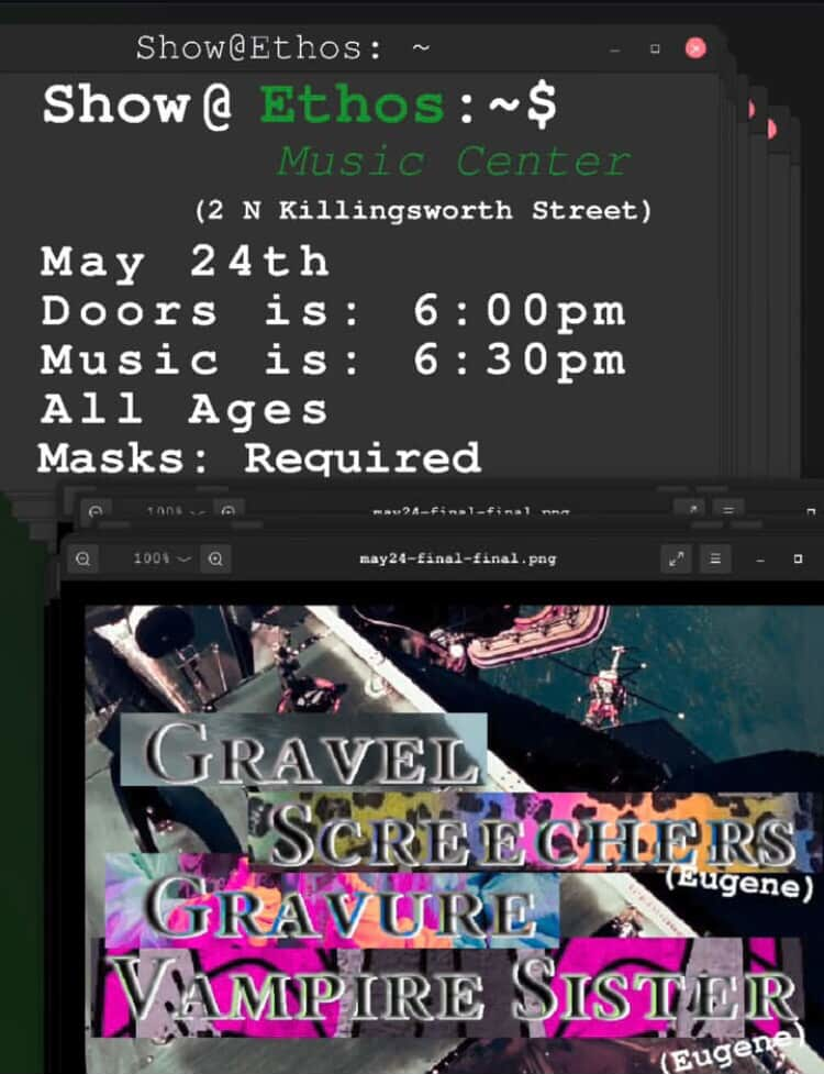 A flyer for the show