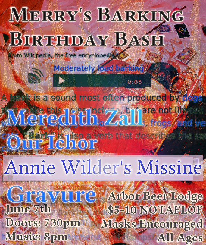 A flyer for the show