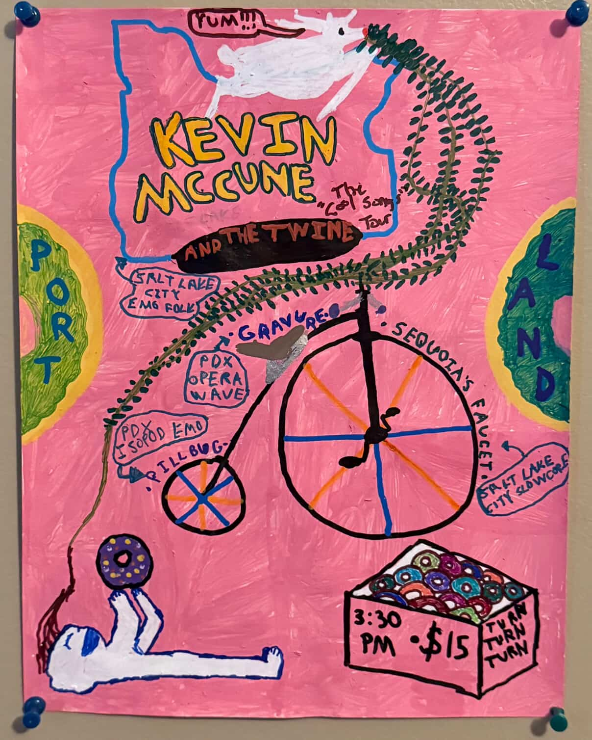 A flyer for the show
